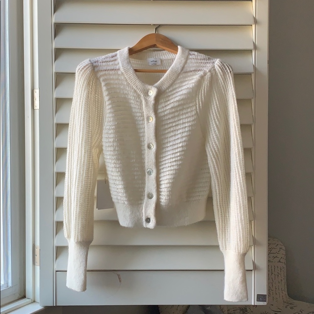 NWT Wilfred Alesia puff sleeve cardigan